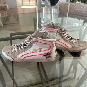 Golden Goose Sneakers (White with Pink accent)